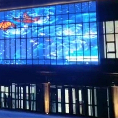 Διαφανής οθόνη LED 1000*500 1000*1000 προσαρμόστε το μέγεθος εσωτερική σειρά γυαλί εμπορικό κέντρο σταθερό ή ανύψωση