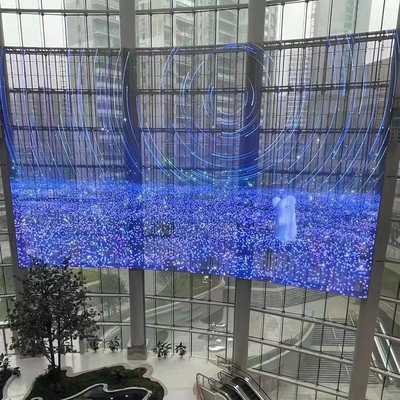 Διαφανής οθόνη LED 1000*500 1000*1000 προσαρμόστε το μέγεθος εσωτερική σειρά γυαλί εμπορικό κέντρο σταθερό ή ανύψωση