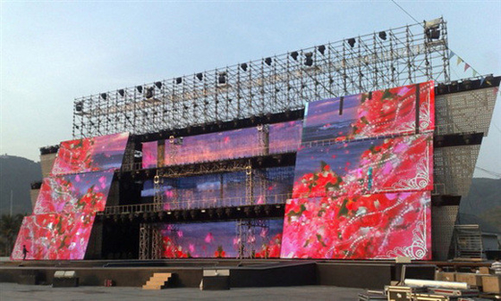 Ηλεκτρονική οθόνη LED εξωτερικής διάταξης 3.91mm Pixel Pitch για οθόνες ενοικίασης 560g